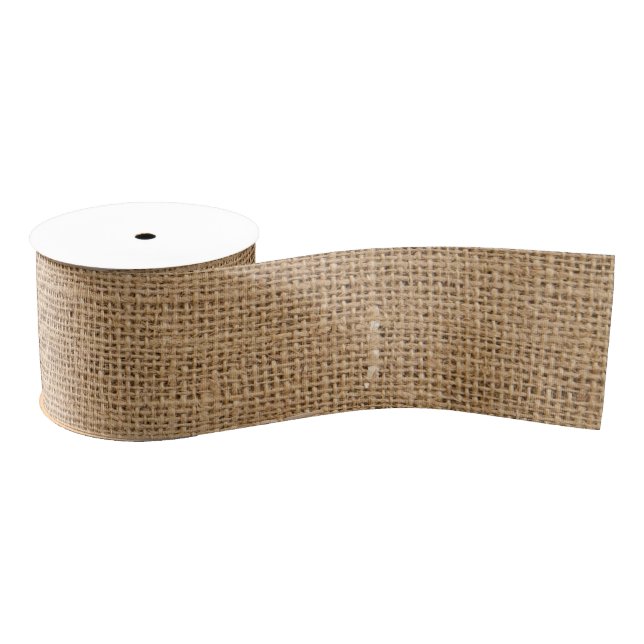 Burlap Grosgrain Ribbon (Spool)