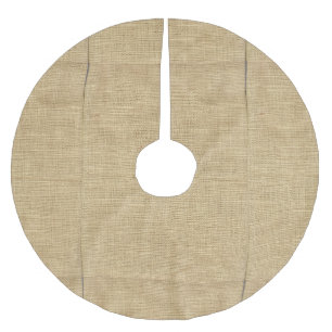 Burlap Gunny Sack Brushed Polyester Tree Skirt