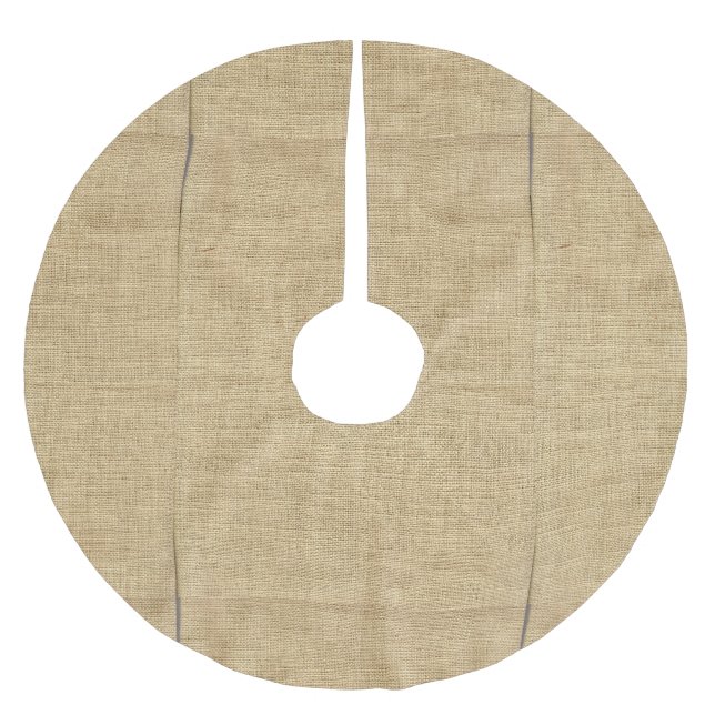 Burlap Gunny Sack Brushed Polyester Tree Skirt (Front)