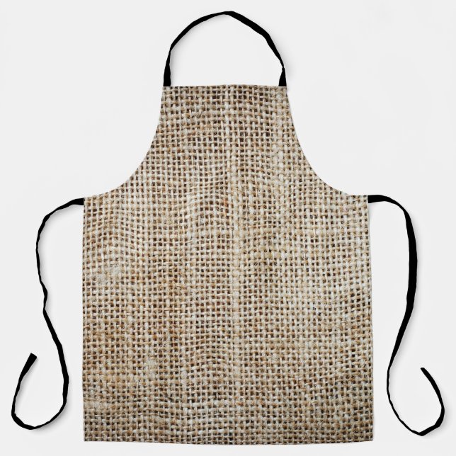 Burlap Hessian Background Texture Apron (Front)