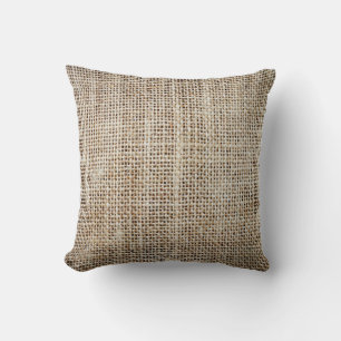 Burlap Hessian Background Texture Cushion
