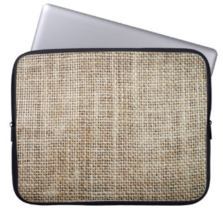 Burlap Hessian Background Texture Laptop Sleeve