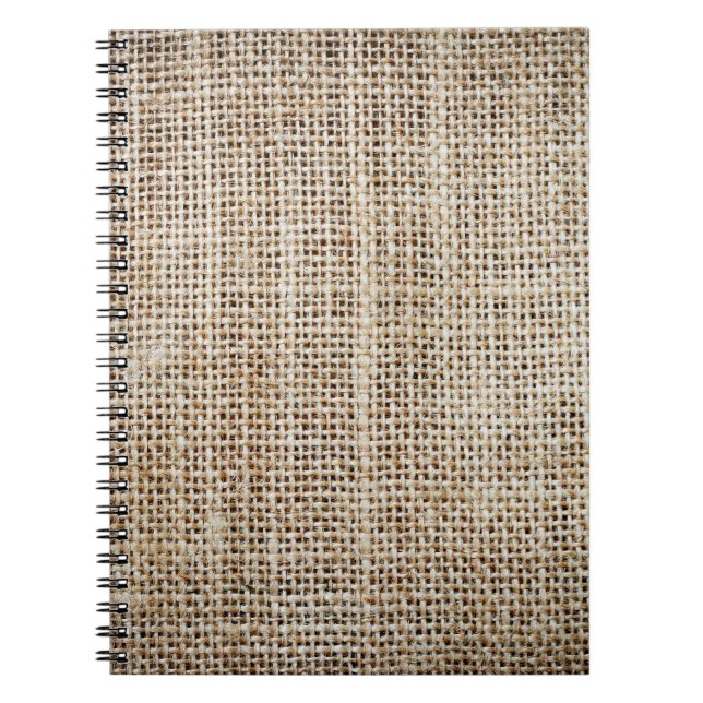 Burlap Hessian Background Texture Notebook (Front)