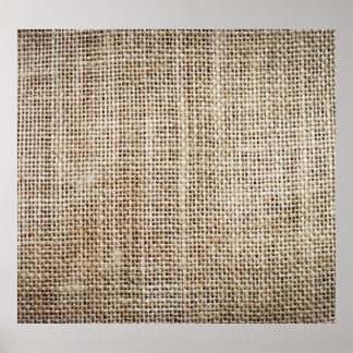 Burlap Hessian Background Texture Poster