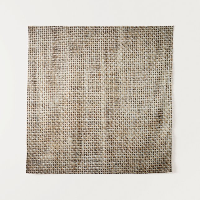 Burlap Hessian Background Texture Tapestry (Front)