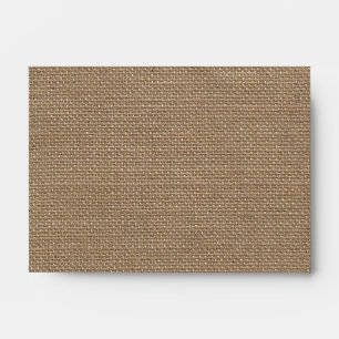 Burlap Inspired Monogram Oil Lantern A6 Envelope