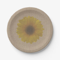 Burlap Inspired Sunflower