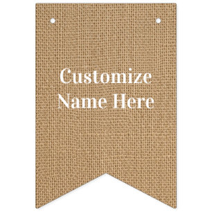 Burlap Jute Bunting Customize Bunting Flags