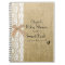 Burlap Lace and Raffia Image Rustic Guest Book