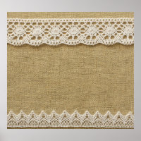 Burlap, lace fabric texture.