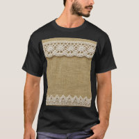 Burlap, lace fabric texture.