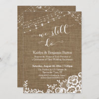 Burlap Lace Light Strings We Still Do Anniversary