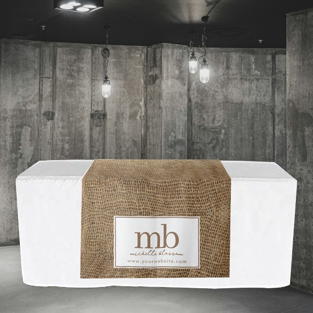 Burlap Look Logo Business Table Runner Banner Tapestry (Burlap Look Logo Business Table Runner Banner Tapestry)
