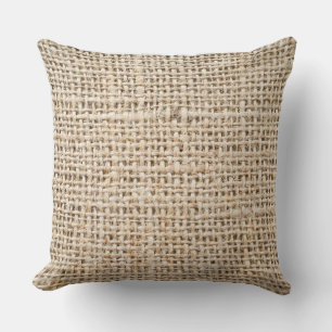 Burlap-look pattern cushion