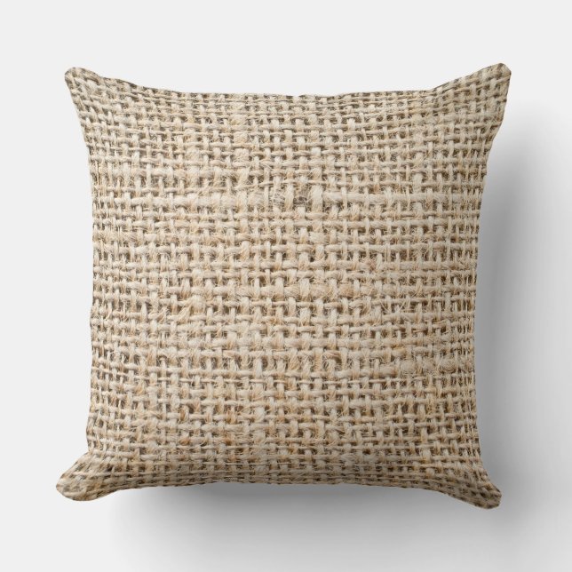 Burlap-look pattern cushion (Front)