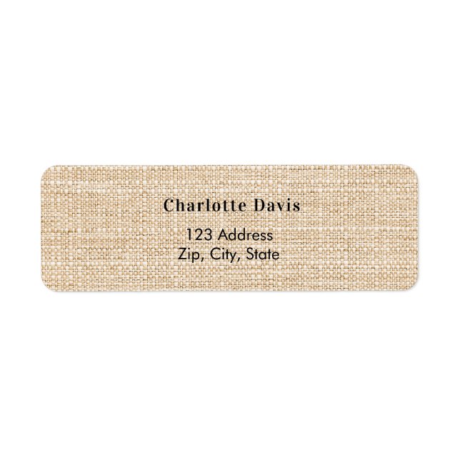 Burlap monogram return address  (Front)