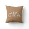 Burlap Mrs. Throw Cushion