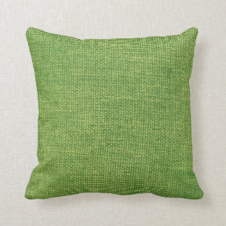 Burlap Simple Apple Green Cushion