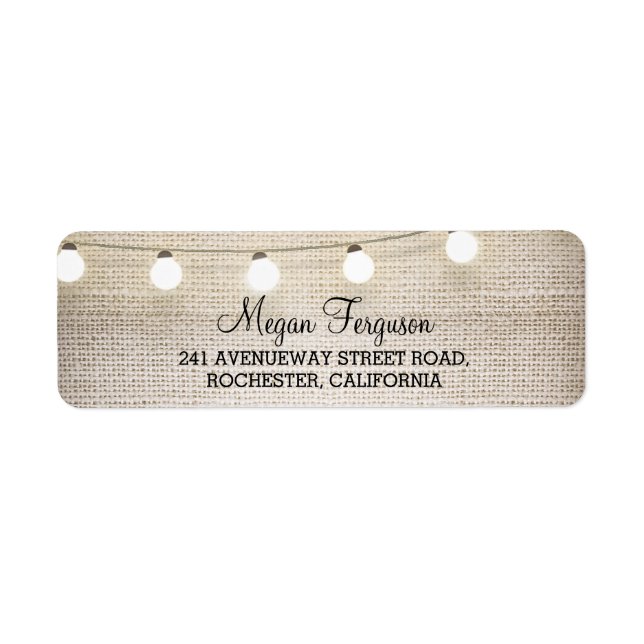 Burlap String Lights Rustic (Front)