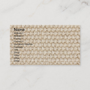 Burlap texture business card
