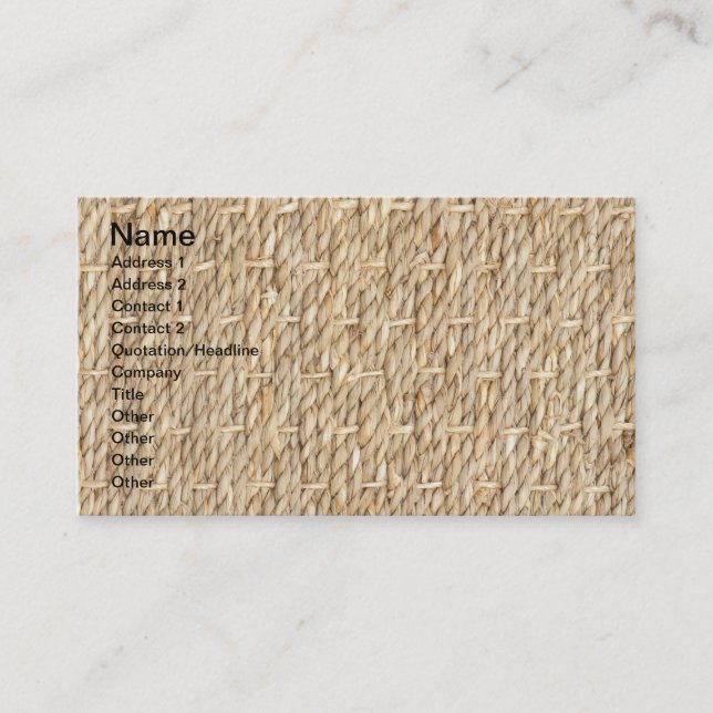 Burlap texture business card (Front)