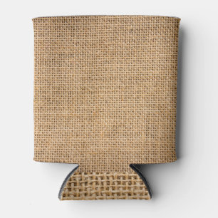 Burlap texture, seamless background can cooler