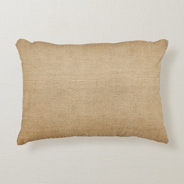 Burlap Textured Look Decorative Cushion (Front)