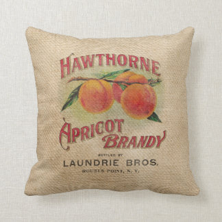 Burlap Vintage Apricot Brandy Cushion