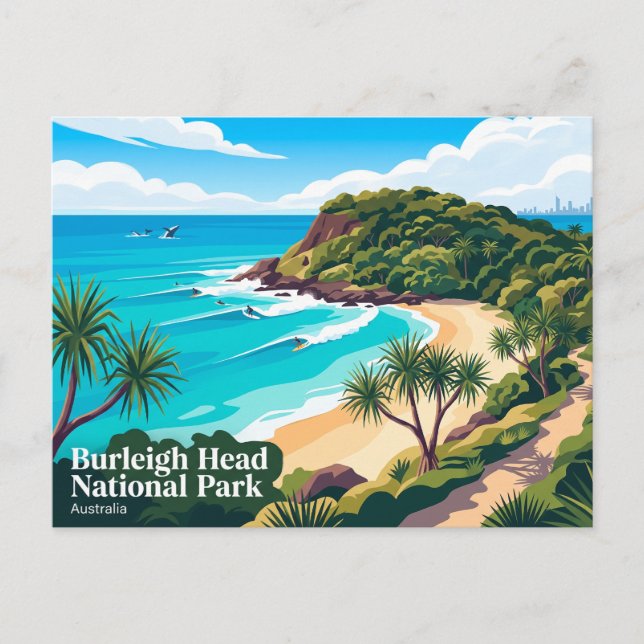 Burleigh Head National Park Australia Postcard (Front)