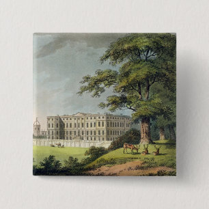 Burley, Rutlandshire (colour litho) 15 Cm Square Badge