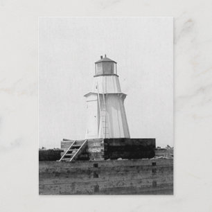 Burlington Breakwater North Lighthouse Postcard