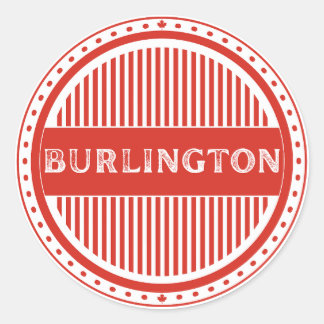 Burlington City Pride Emblem – Canadian Identity Classic Round Sticker