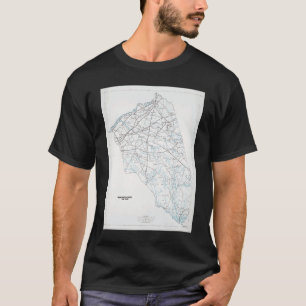 Burlington County NJ Map 1986 T-Shirt