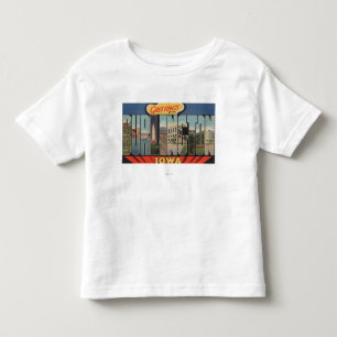 Burlington, Iowa - Large Letter Scenes 2 Toddler T-Shirt