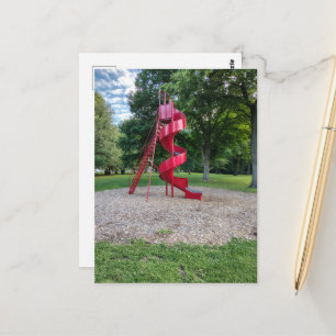 Burlington, Iowa Red Slide Postcard