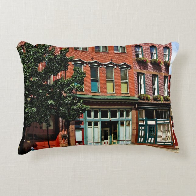 Burlington NJ - Street in Historic District Decorative Cushion (Front)
