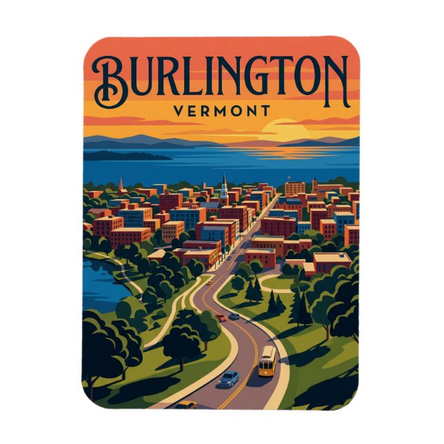 Burlington USA Magnet (Vertical)