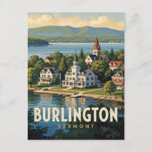 Burlington Vermont Adirondack Mountain Postcard