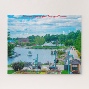 Burlington Vermont.Christmas Greetings Jigsaw Puzzle