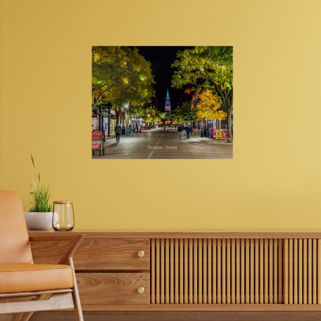 Burlington, Vermont cityscape, Poster (Living Room 2)