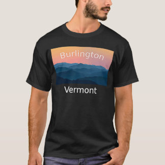 Burlington Vermont Mountain sunset hometown T-Shirt