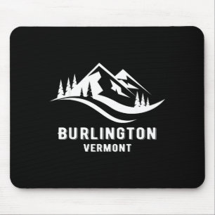 Burlington vermont mountains souvenir memorabilia mouse pad