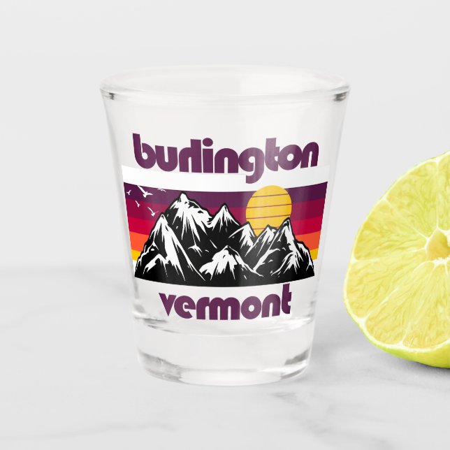 Burlington,Vermont Shot Glass (Front)