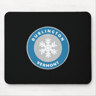 Burlington Vermont Vt Winter Snow Snowflake Dge So Mouse Pad