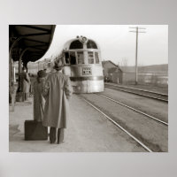 Burlington Zephyr Train, 1940. Vintage Photo