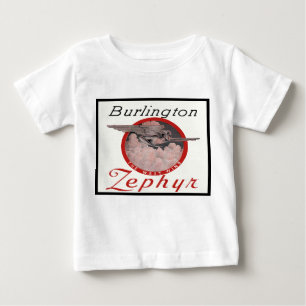 Burlington Zephyr Train Baby T-Shirt