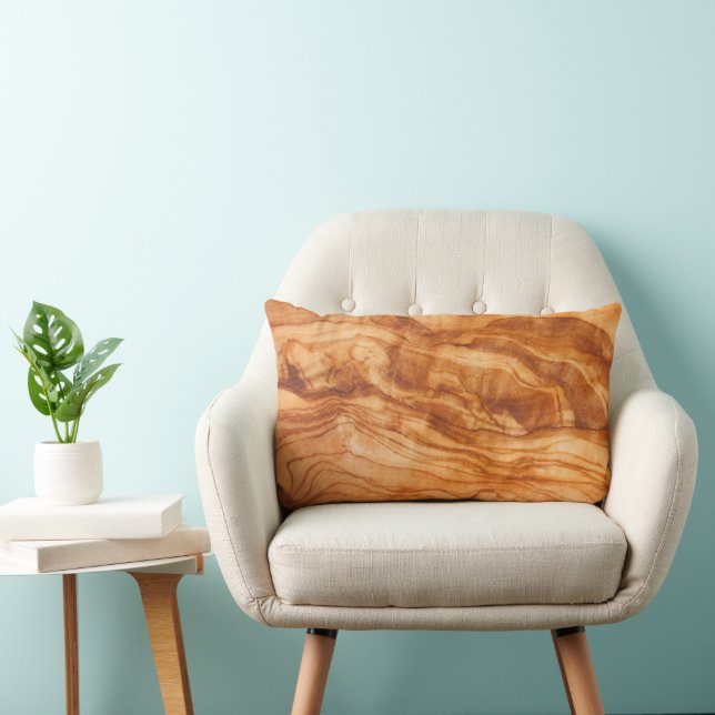 Burly Wood Grain Throw Pillow (Chair)