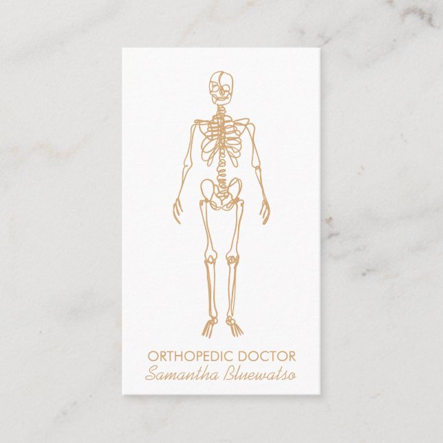 Burly Wood Sand Skeleton orthopaedic doctor sculpt Business Card (Front)