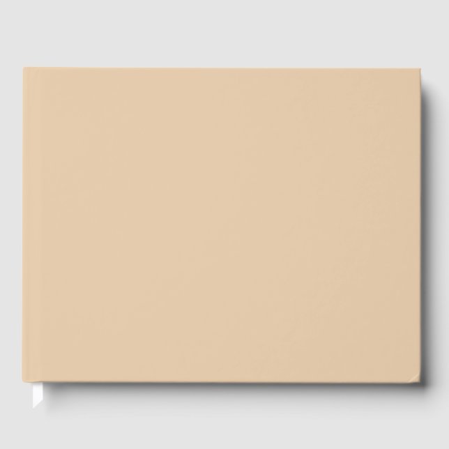 Burly Wood Solid Colour Guest Book (Front)