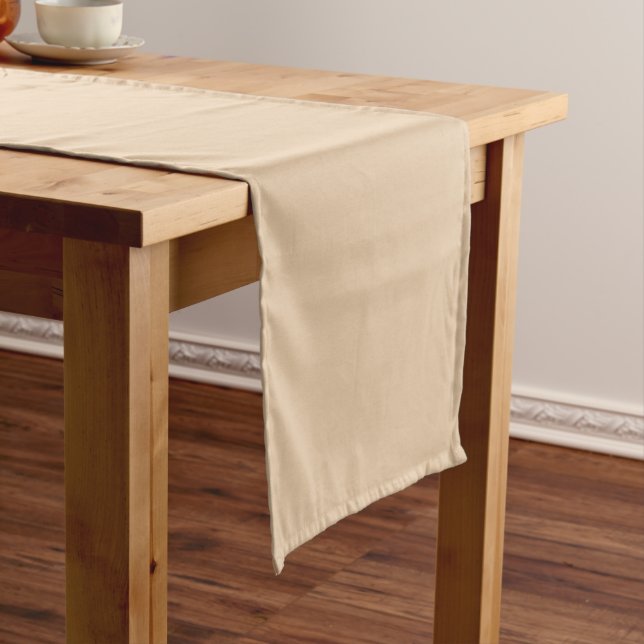 Burly Wood Solid Colour Short Table Runner (In Situ)